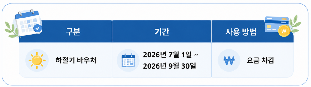 하절기 사용 기간