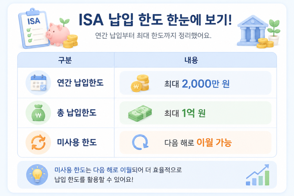 ISA 납입 한도