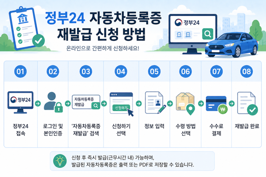 정부 24 재발급 신청 방법