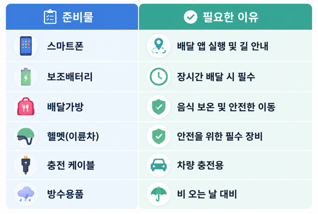 시작 전 준비물 6가지