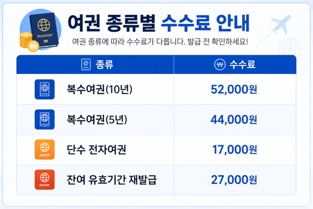 여권 발급 수수료